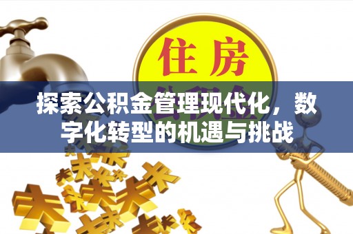雄县探索公积金管理现代化，数字化转型的机遇与挑战