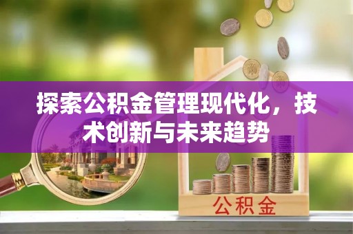 雄县探索公积金管理现代化，技术创新与未来趋势