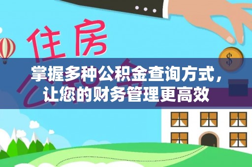 雄县掌握多种公积金查询方式，让您的财务管理更高效