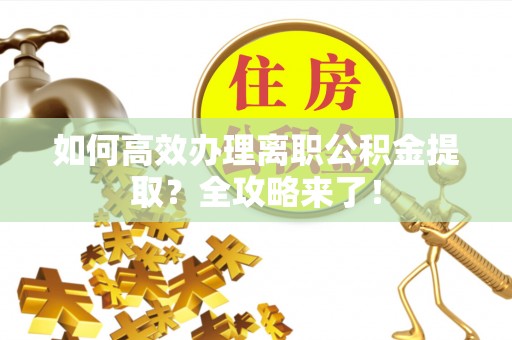 雄县如何高效办理离职公积金提取？全攻略来了！