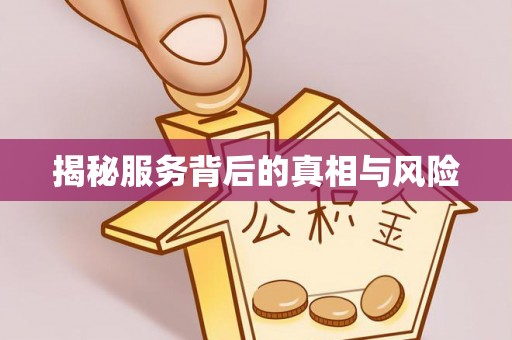 雄县揭秘服务背后的真相与风险