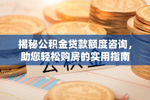 雄县揭秘公积金贷款额度咨询，助您轻松购房的实用指南